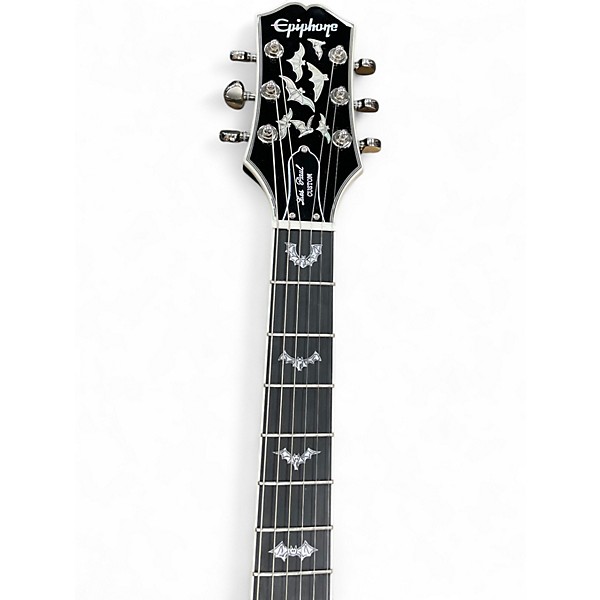 Used Epiphone LES PAUL CUSTOM BATS IN FLIGHT DARK PURPLE BURST Solid Body Electric Guitar