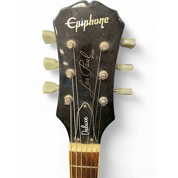 Used Epiphone Les Paul Deluxe Baby Blue Sparkle Blue Solid Body Electric Guitar