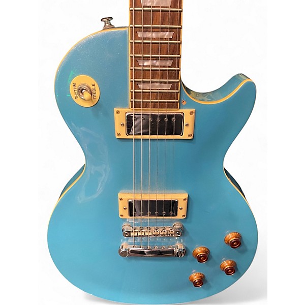 Used Epiphone Les Paul Deluxe Baby Blue Sparkle Blue Solid Body Electric Guitar