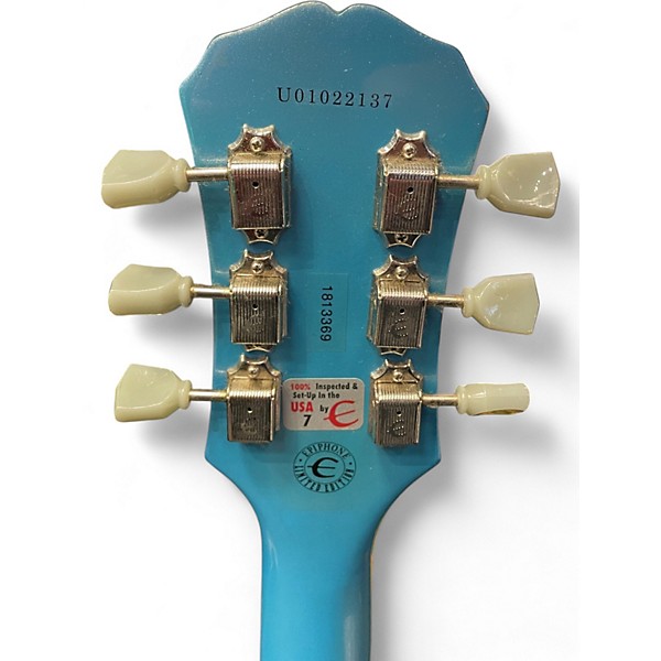 Used Epiphone Les Paul Deluxe Baby Blue Sparkle Blue Solid Body Electric Guitar