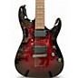 Used Schecter Guitar Research Demon 6 Crimson Red Burst Solid Body Electric Guitar