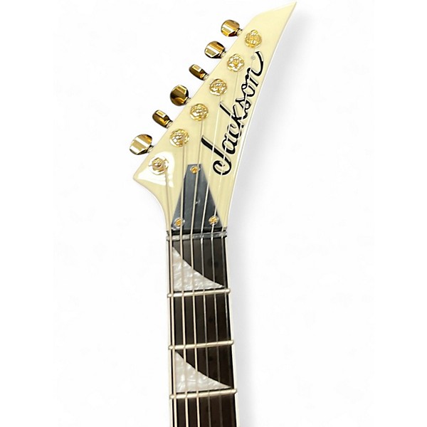 Used Jackson RRT Randy Rhoads Pro Series Ivory with Black Pinstripe Solid Body Electric Guitar