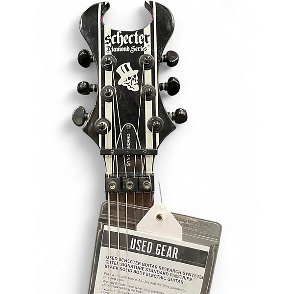 Used Schecter Guitar Research Synyster Gates Signature Standard PINSTRIPE BLACK Solid Body Electric Guitar