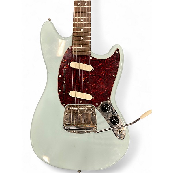 Used 2024 Squier Classic Vibe 60s Mustang Sonic Blue Solid Body Electric Guitar