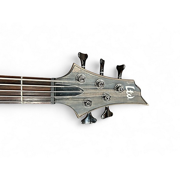 Used ESP LTD B205SM 5 String See Thru Black Satin Electric Bass Guitar