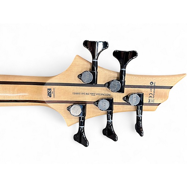 Used ESP LTD B205SM 5 String See Thru Black Satin Electric Bass Guitar