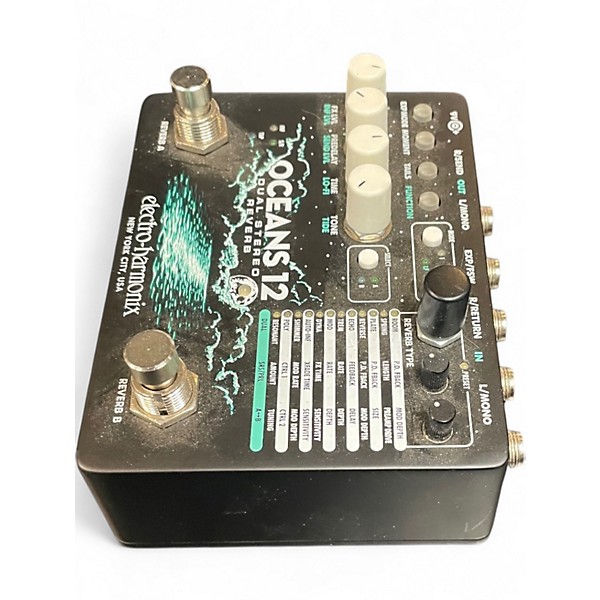 Used Electro-Harmonix Oceans 12 Dual Stereo Reverb Effect Pedal