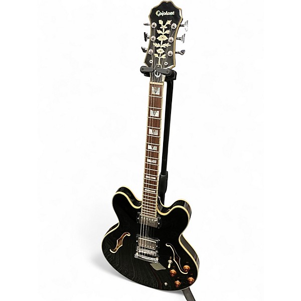 Used Epiphone Sheraton II Ebony Hollow Body Electric Guitar