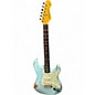 Used Vintage V6MRLB DISTRESSED BLUE Solid Body Electric Guitar thumbnail