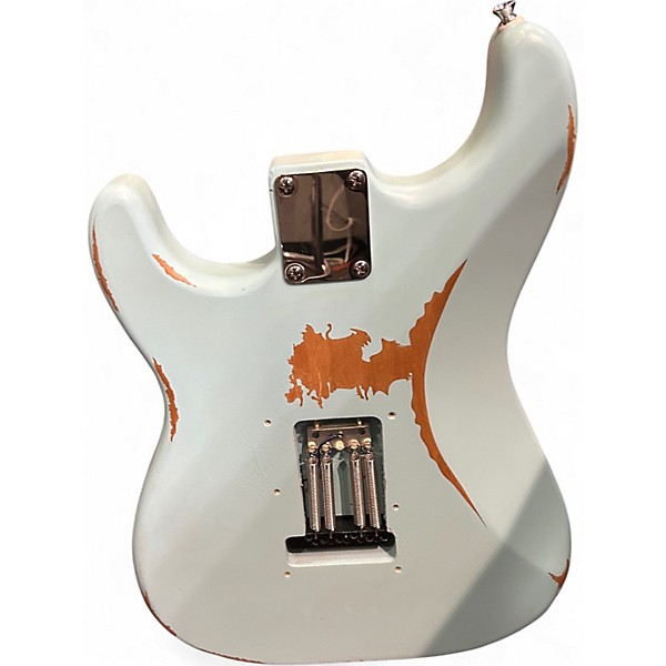 Used Vintage V6MRLB DISTRESSED BLUE Solid Body Electric Guitar