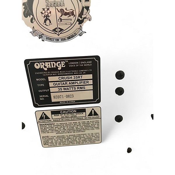 Used Orange Amplifiers Crush 35RT Guitar Combo Amp