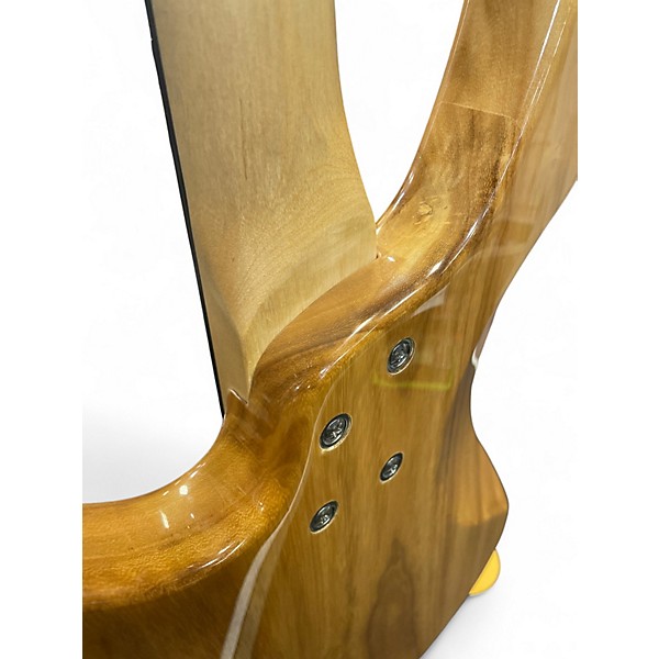 Used Glarry BASS Natural Electric Bass Guitar