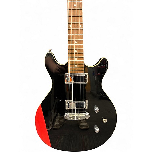 Used Daisy Rock Retro H Black and Red Hollow Body Electric Guitar