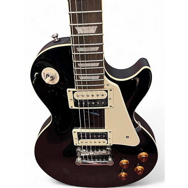 Used Epiphone Les Paul Traditional Pro Black and White Solid Body Electric Guitar