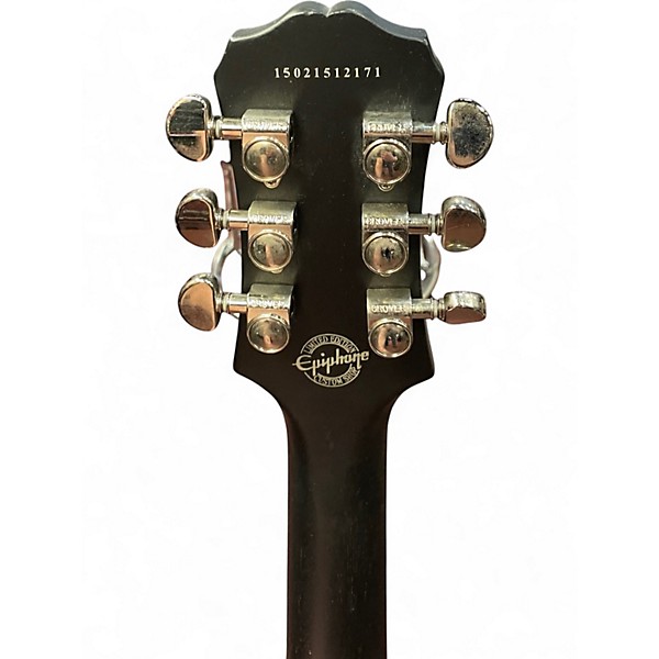 Used Epiphone Les Paul Traditional Pro Black and White Solid Body Electric Guitar