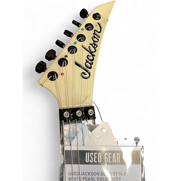 Used Jackson Soloist SL3 white pearl Solid Body Electric Guitar