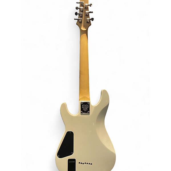 Used Schecter Guitar Research Demon 7 String Vintage White Solid Body Electric Guitar