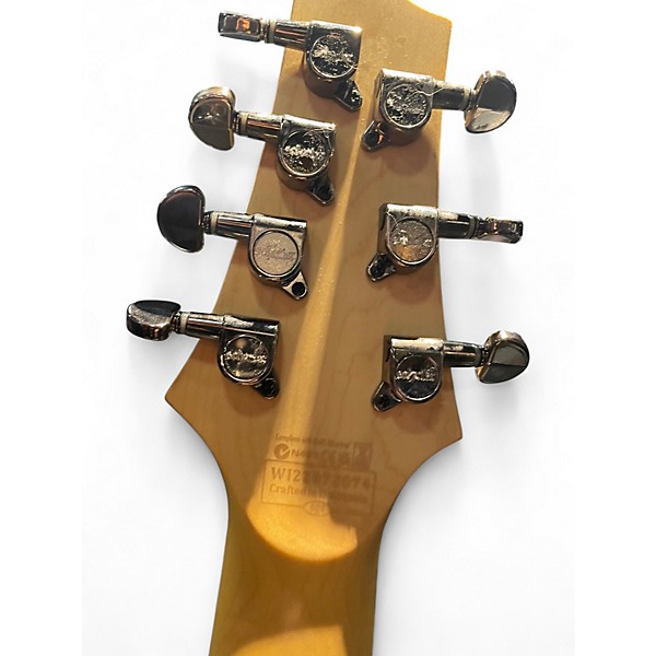 Used Schecter Guitar Research Demon 7 String Vintage White Solid Body Electric Guitar