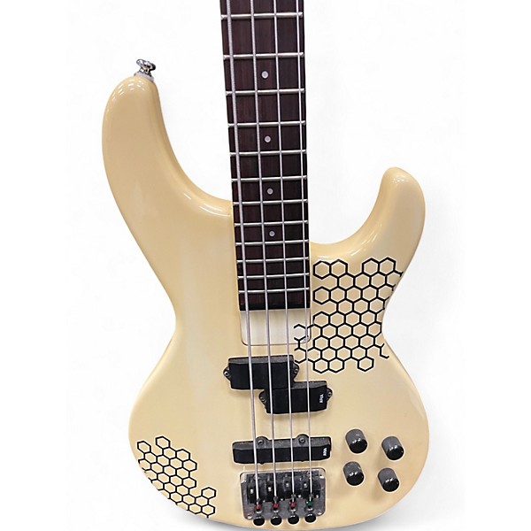 Used Aria pro II Cream Electric Bass Guitar