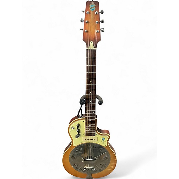 Used National Resophonic Natural Acoustic Electric Guitar