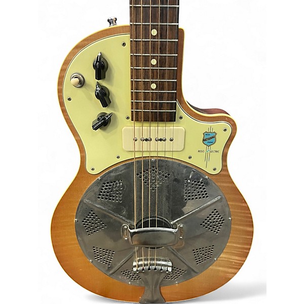 Used National Resophonic Natural Acoustic Electric Guitar