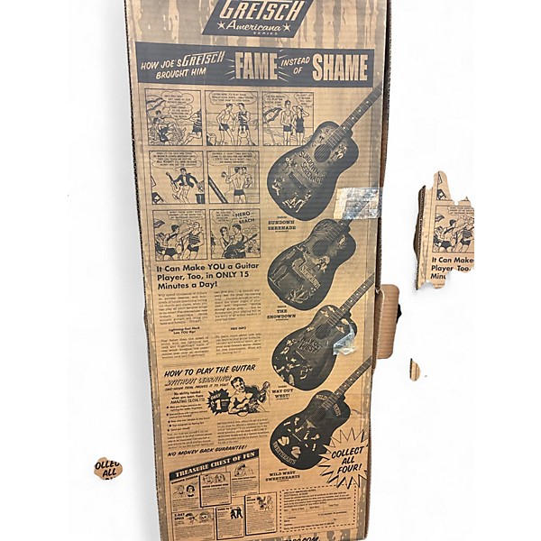 Used 2007 Gretsch Guitars Americana Series G4530 "Wild West Sweethearts" Red Acoustic Guitar