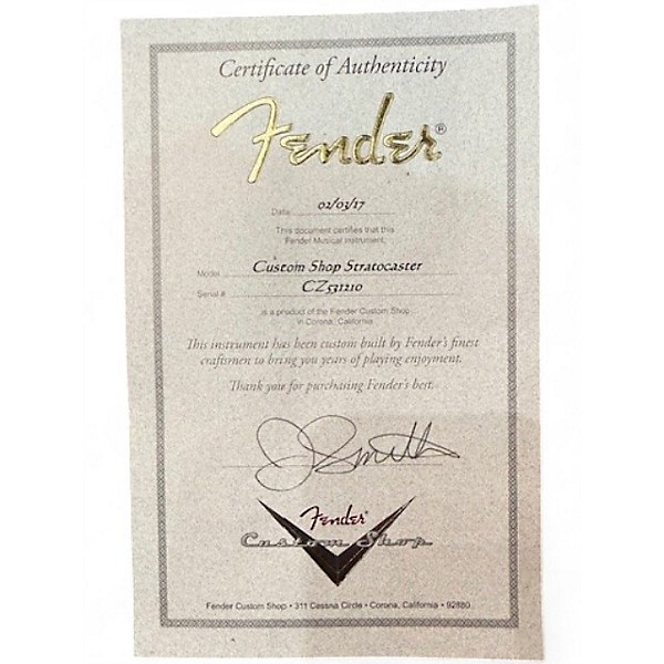 Used 2017 Fender JASON SMITH MASTER BUILT STRAT QUILT TOP BURST Solid Body Electric Guitar