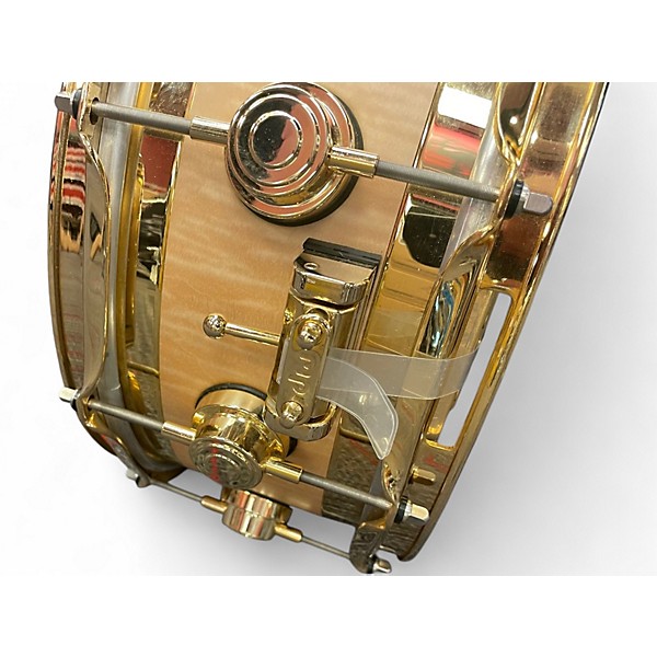 Used DW 14in collectors edge snare drum natural satin oil w/gold hdw Natural Drum