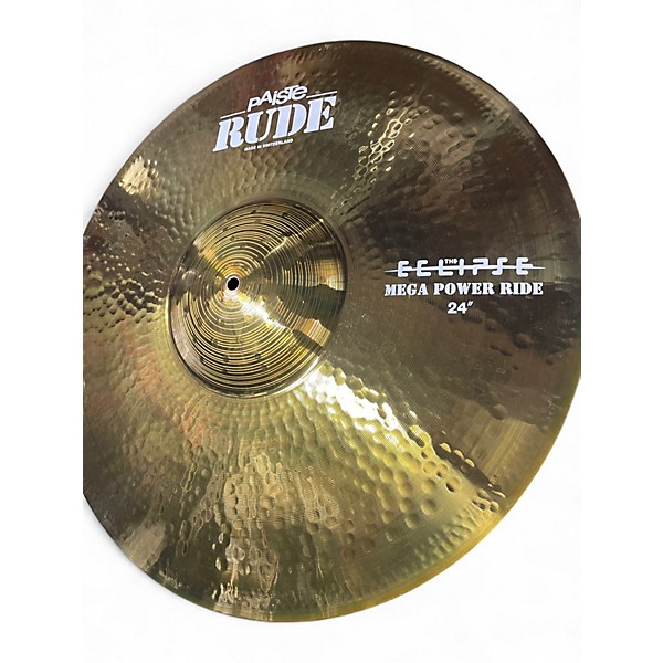 Used Paiste 24in rude eclipse mega power ride Cymbal