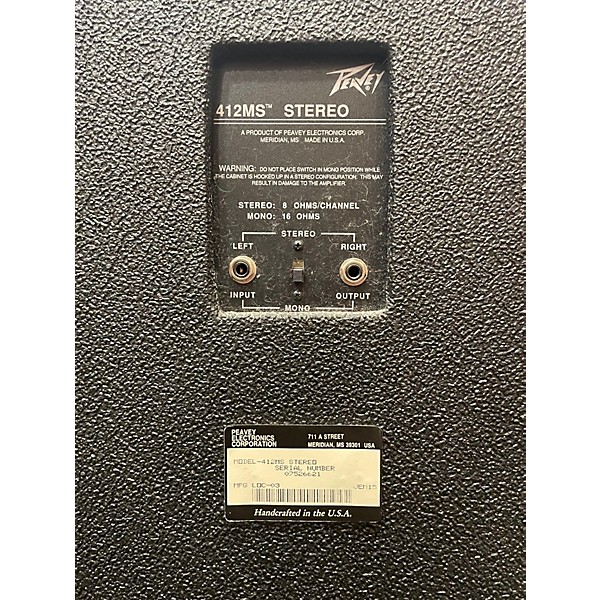 Used Peavey MS412 STEREO Guitar Cabinet