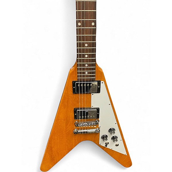 Used 2021 Gibson 70’s Flying V Antique Natural Solid Body Electric Guitar