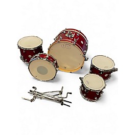 Used DW 5 Piece DESIGN SERIES FREQUENT FLYER Maraschino Cherry Drum Kit