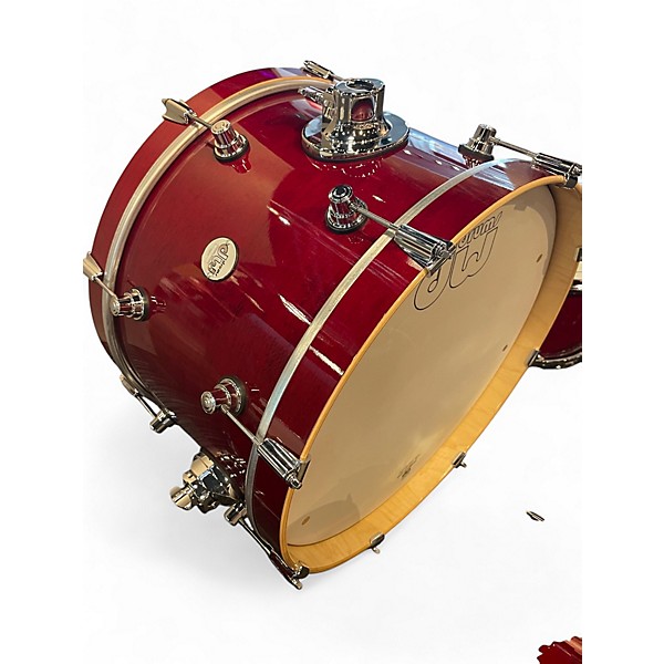 Used DW 5 Piece DESIGN SERIES FREQUENT FLYER Maraschino Cherry Drum Kit