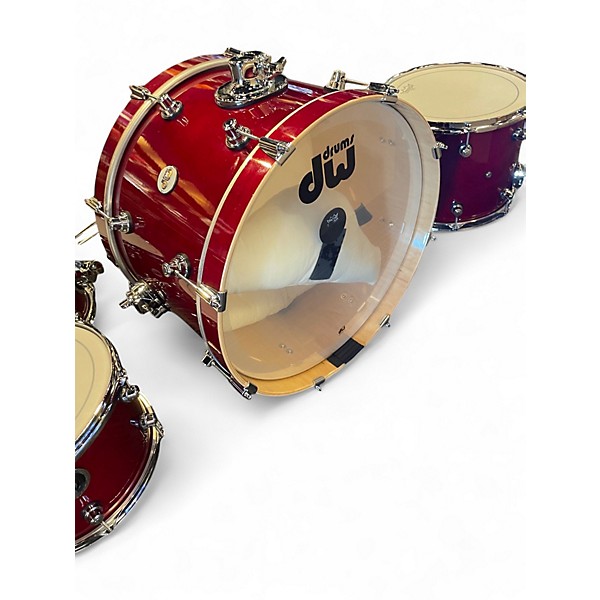 Used DW 5 Piece DESIGN SERIES FREQUENT FLYER Maraschino Cherry Drum Kit