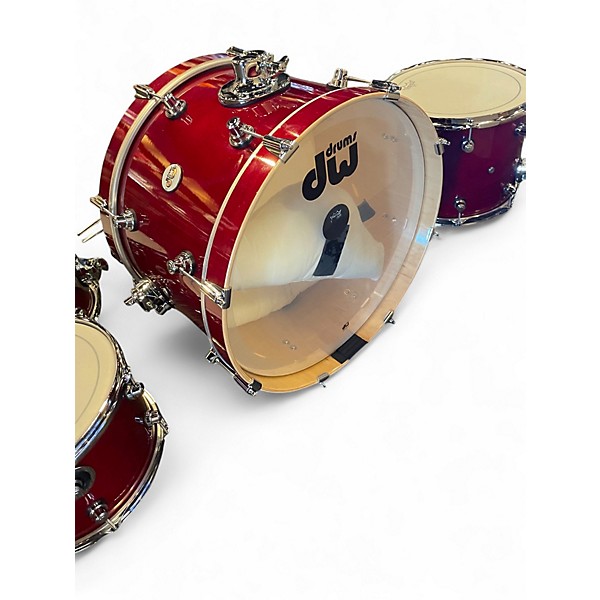 Used DW 5 Piece DESIGN SERIES FREQUENT FLYER Maraschino Cherry Drum Kit