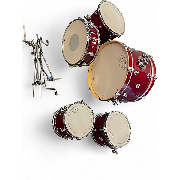Used DW 5 Piece DESIGN SERIES FREQUENT FLYER Maraschino Cherry Drum Kit