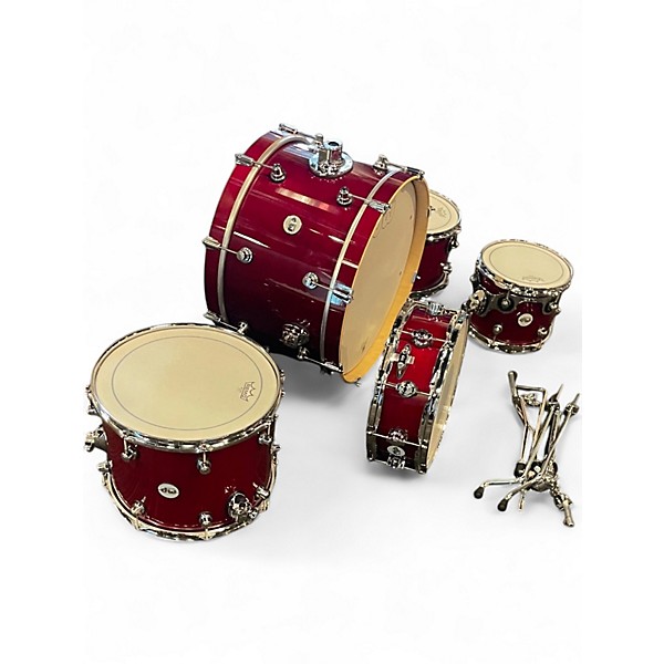 Used DW 5 Piece DESIGN SERIES FREQUENT FLYER Maraschino Cherry Drum Kit