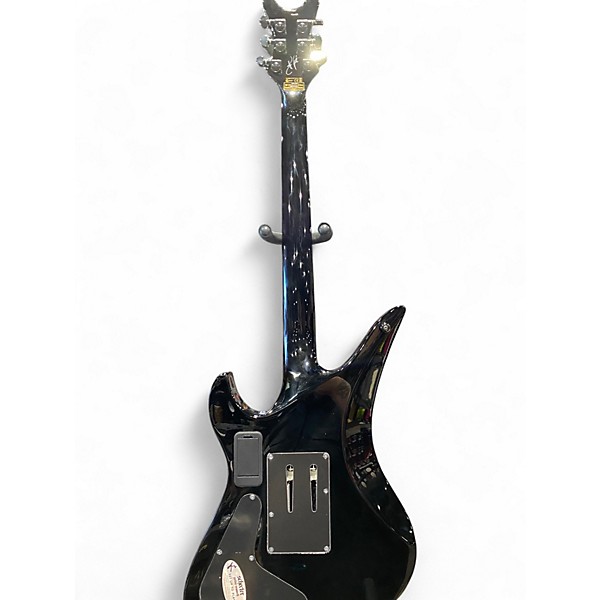 Used Schecter Guitar Research Synyster Gates Signature Custom S Black and Silver Solid Body Electric Guitar