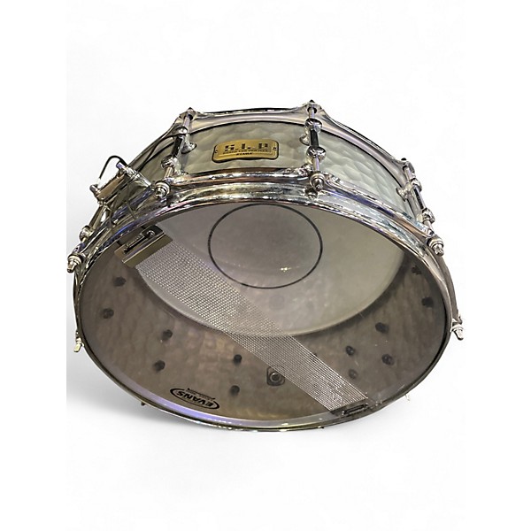 Used TAMA 14X5.5 SLP VINTAGE HAMMERED STEEL SNARE STEEL Drum