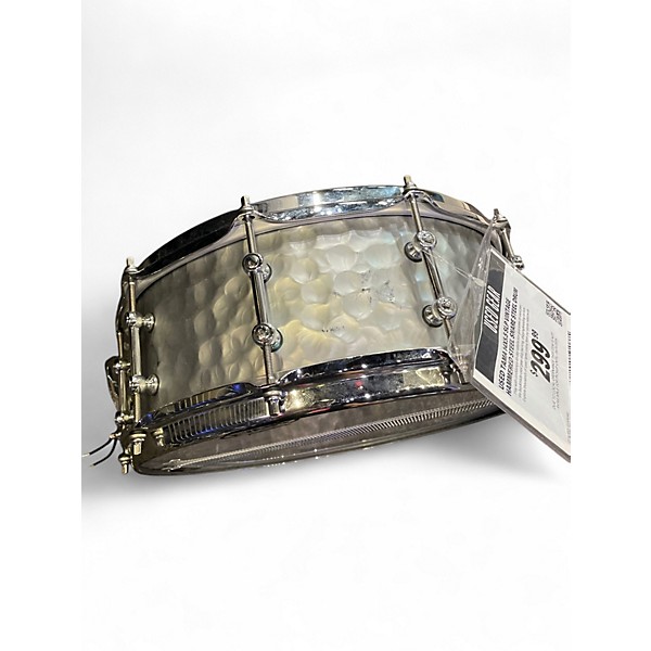 Used TAMA 14X5.5 SLP VINTAGE HAMMERED STEEL SNARE STEEL Drum