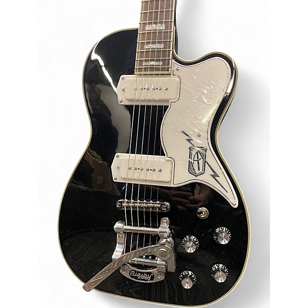 Used Eastwood Airline Tuxedo black and white Solid Body Electric Guitar