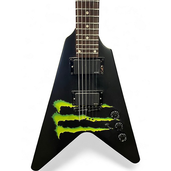 Used Schecter Guitar Research FLYING V MONSTER SPECIAL EDITION BLACK Solid Body Electric Guitar