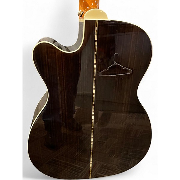 Used Zager zad-80CE OM/N Natural Acoustic Electric Guitar