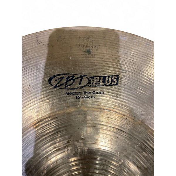 Used Zildjian 16in zbt plus Medium Thin Crash Cymbal