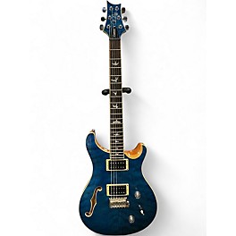 Used PRS SE Custom 22 Semi-Hollowbody Blue Hollow Body Electric Guitar