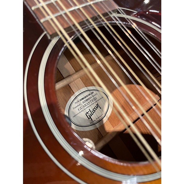 Used Gibson Custom Shop Hummingbird Pro 12 String Vintage Sunburst 12 String Acoustic Electric Guitar