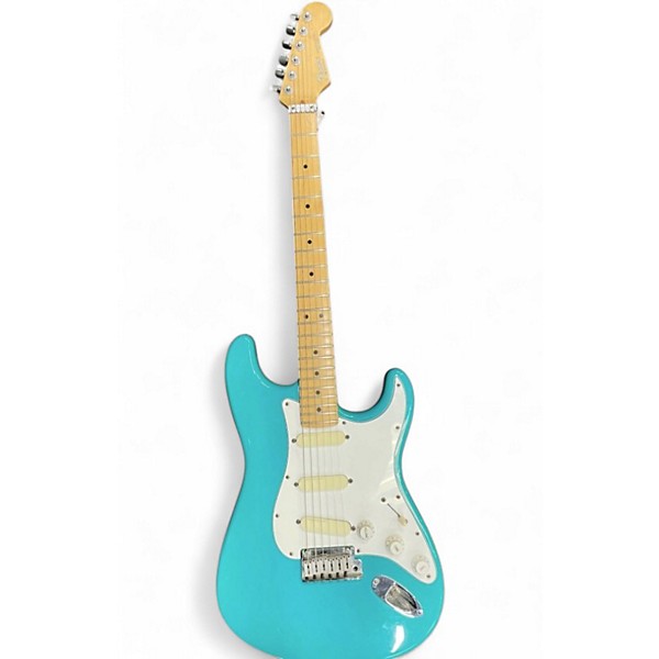 Vintage 1988 Fender Deluxe Plus Stratocaster Bahama Green Solid Body Electric Guitar