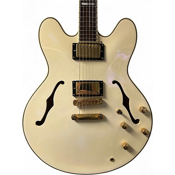 Used Epiphone Sheraton White Hollow Body Electric Guitar
