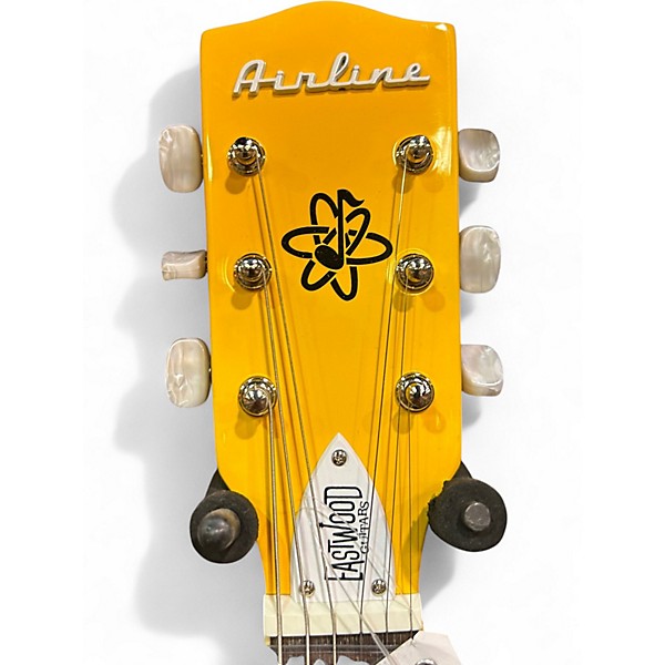 Used Eastwood Airline h44 Yellow Solid Body Electric Guitar