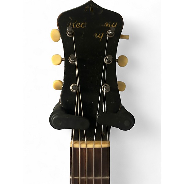 Vintage 1930s Recording King A104 REFIN NATURAL Hollow Body Electric Guitar